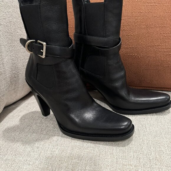 Prada Platfrom cross strap pull on boots - Size 34.5 - Picture 1 of 5